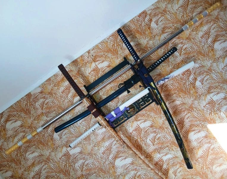 Customer photo review of Black Devourer Katana (1065 High Carbon Steel)