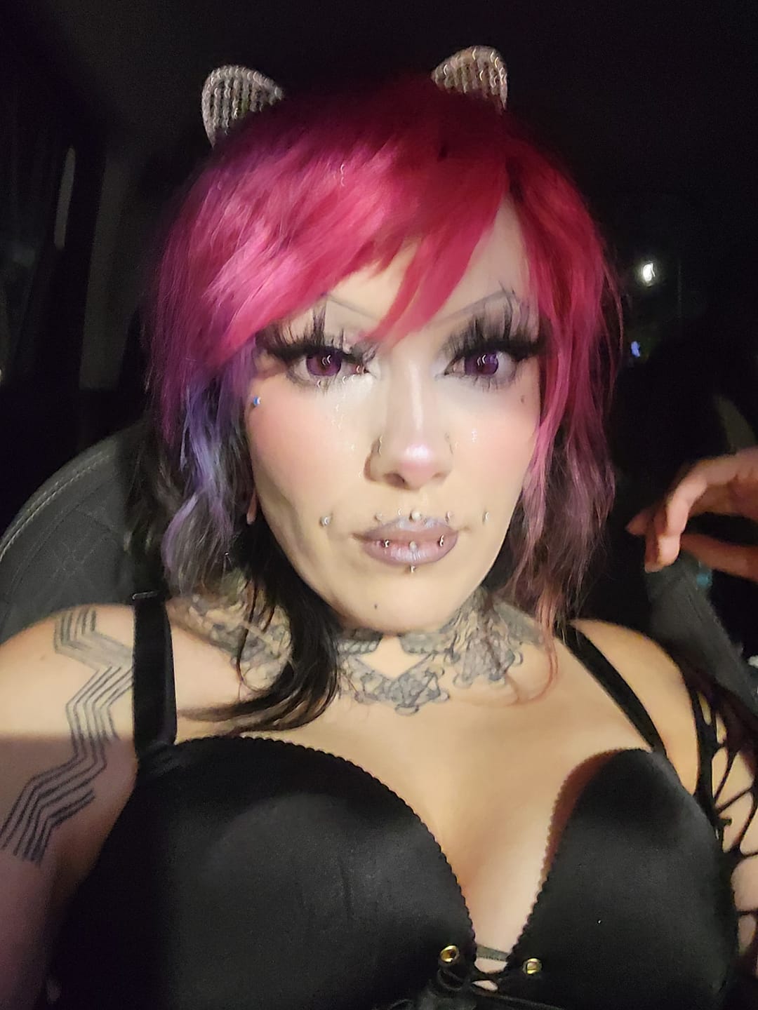 Customer photo review of Vega Violet Purple Prescription Coloured Contact Lenses