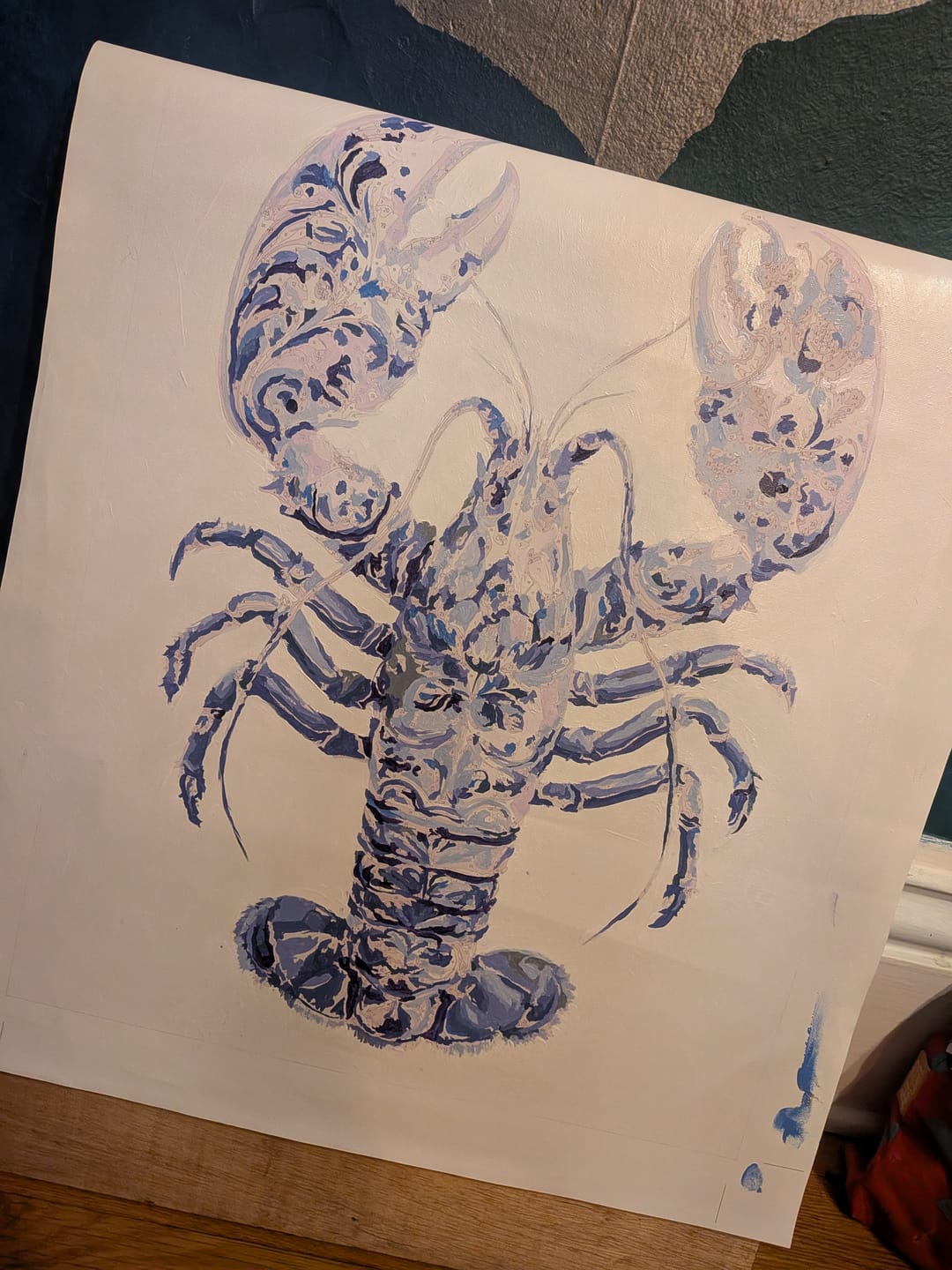 Customer photo review of Elegant Lobster | Paint by Number