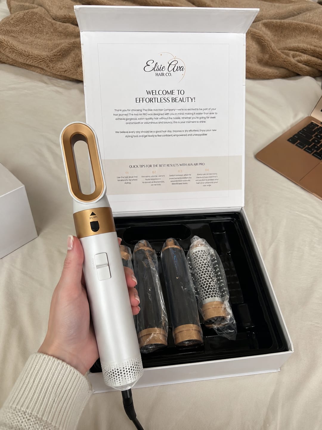 Customer photo review of Ava Air PRO – 5-in-1 Hair Dryer Brush & Multistyler