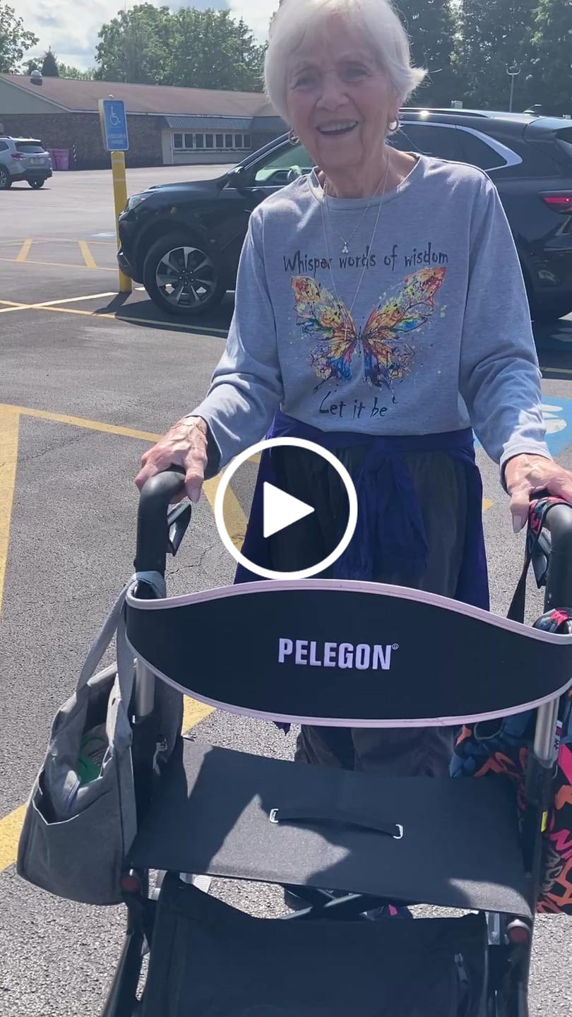 Customer video review of Pelegon Rollator Walker with Seat