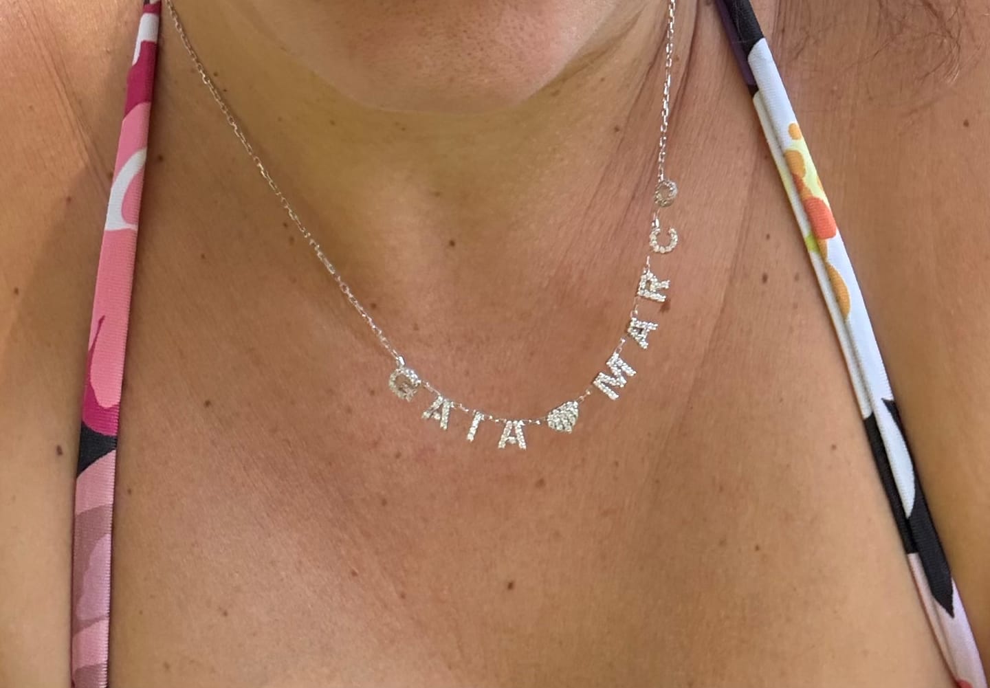 Customer photo review of Collana MINI LETTERS BRIGHT