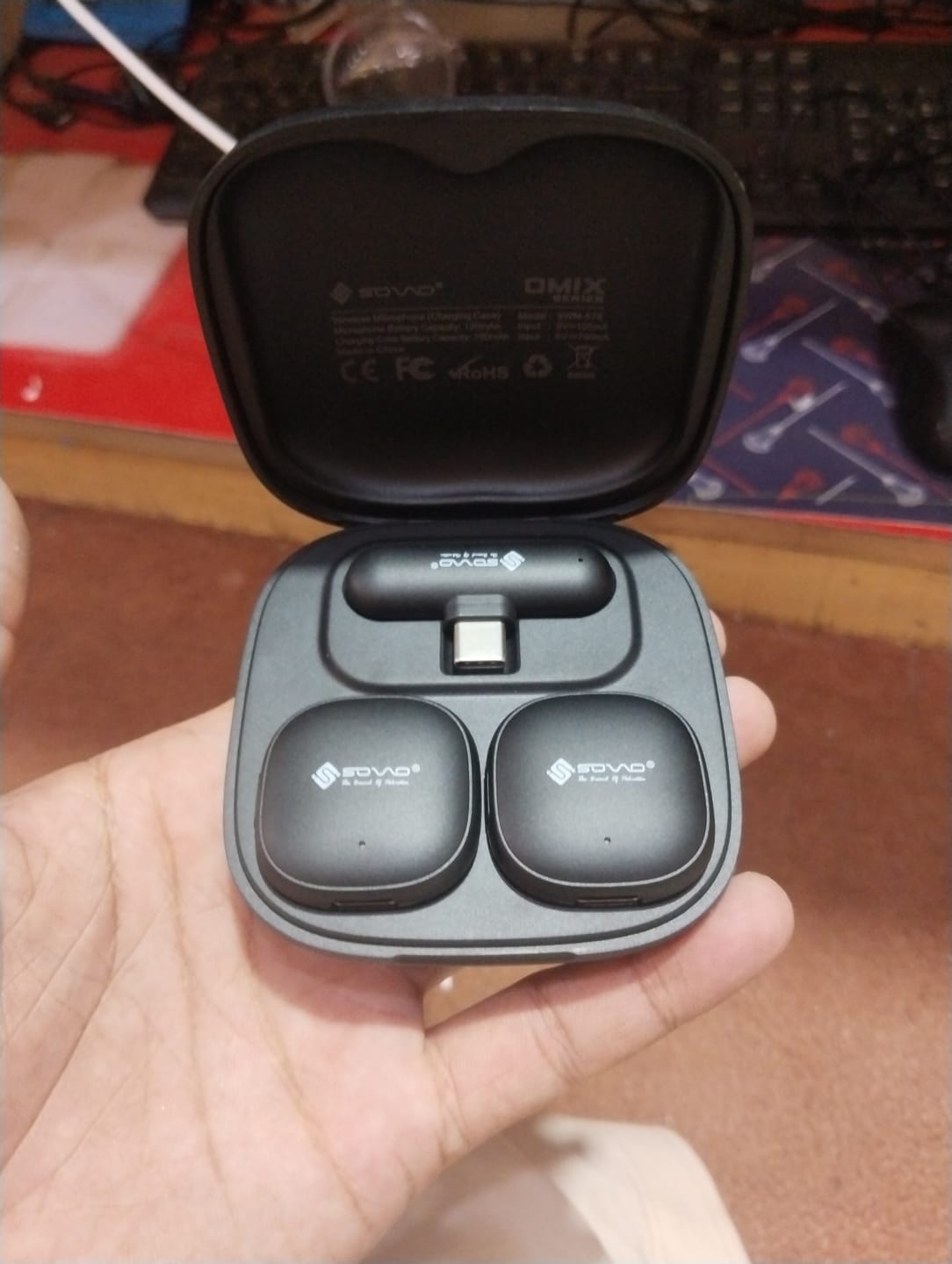 Customer photo review of SWM-578 AI Dual Wireless Lavalier