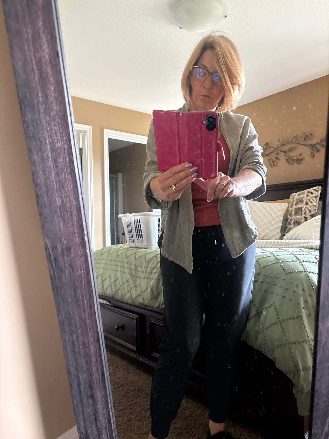 Customer photo review of Meo Linen Savona Cardigan (Olive)
