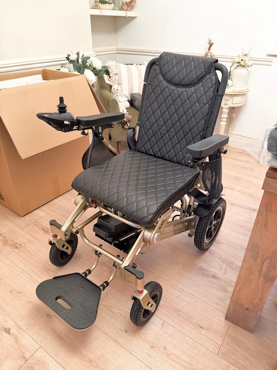 Customer photo review of Luxury Leather Seat Cushion Cover for Freedom Pro, Freedom Elite, Y20 Luxe and Voyager 185 Electric Wheelchair