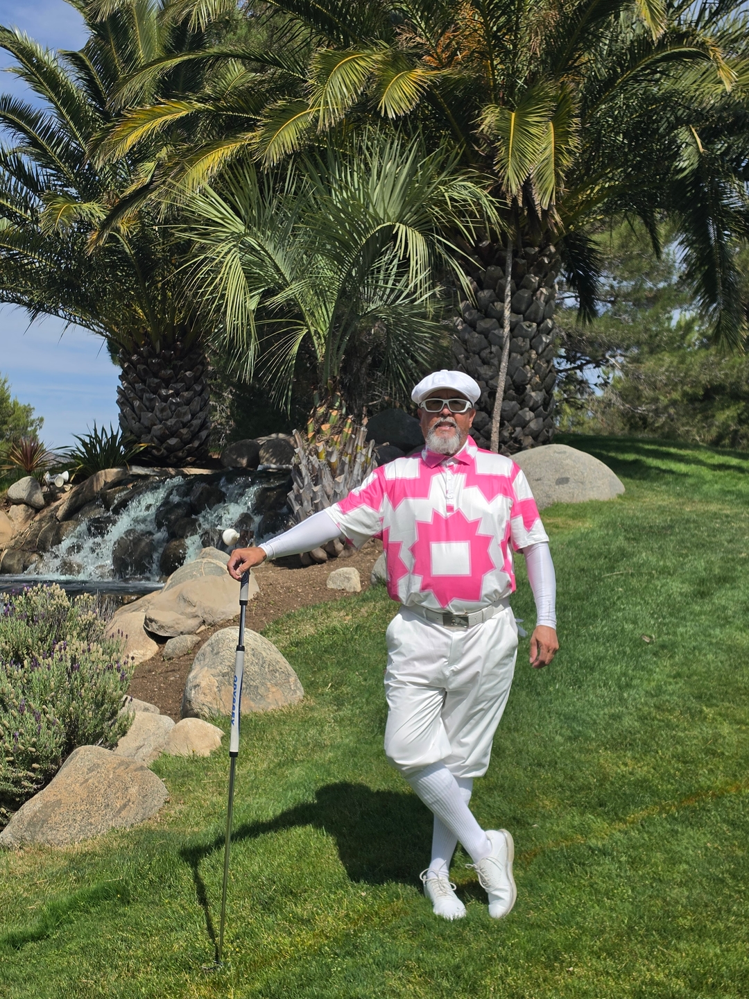 Men's Explosion Geometry Limited Edition Polo golf outfit inspiration from Golf Gentry