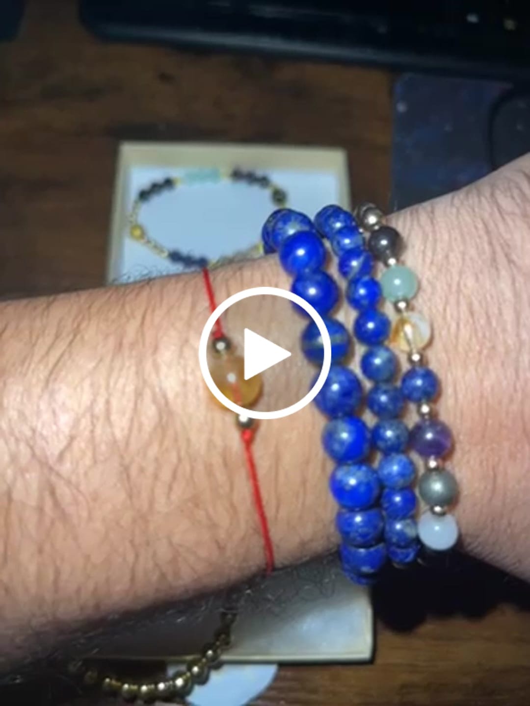 Customer video review of Citrine Red Thread Bracelet With Real Gold