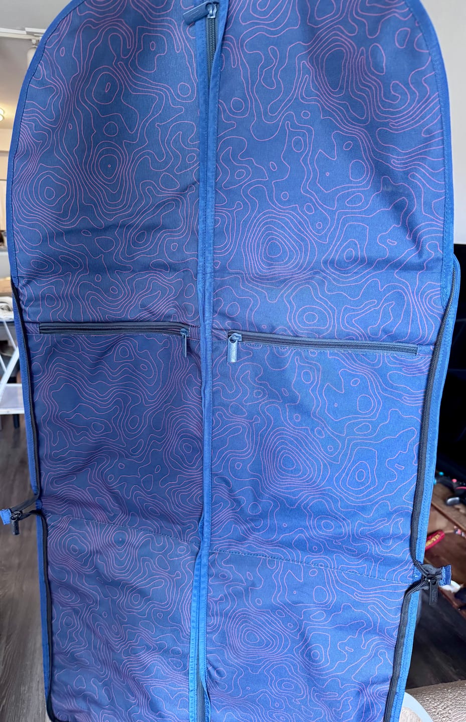 Customer photo review of Navy – Garment Bag