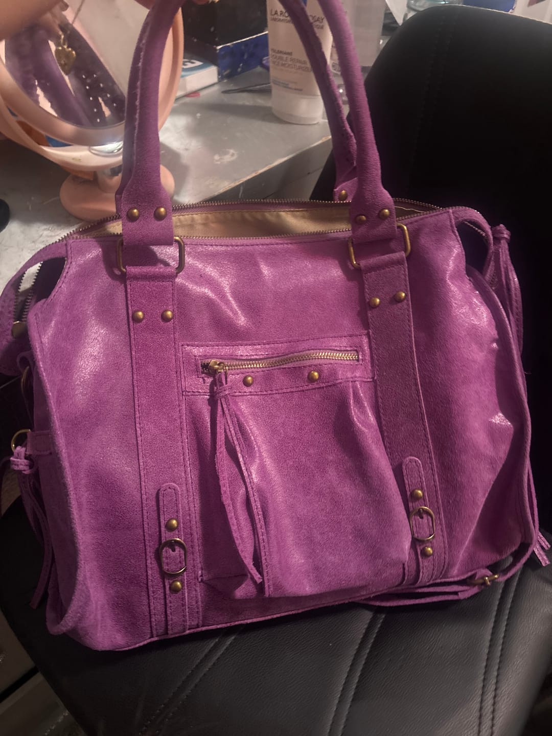 Customer photo review of It girl bag violet