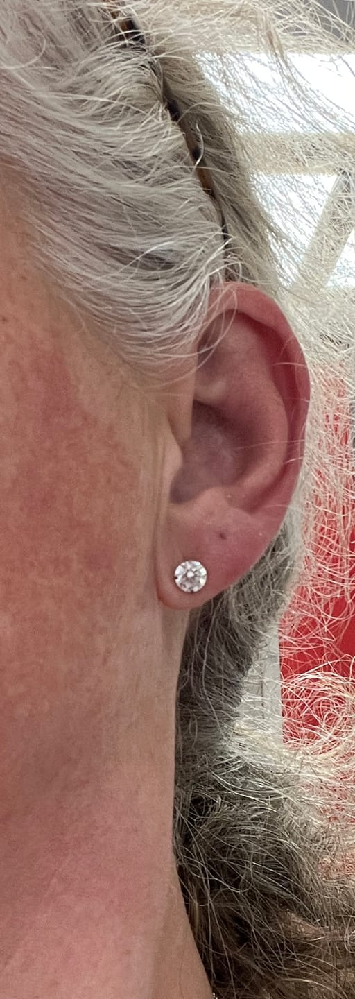 Customer photo review of Classic Diamond Studs