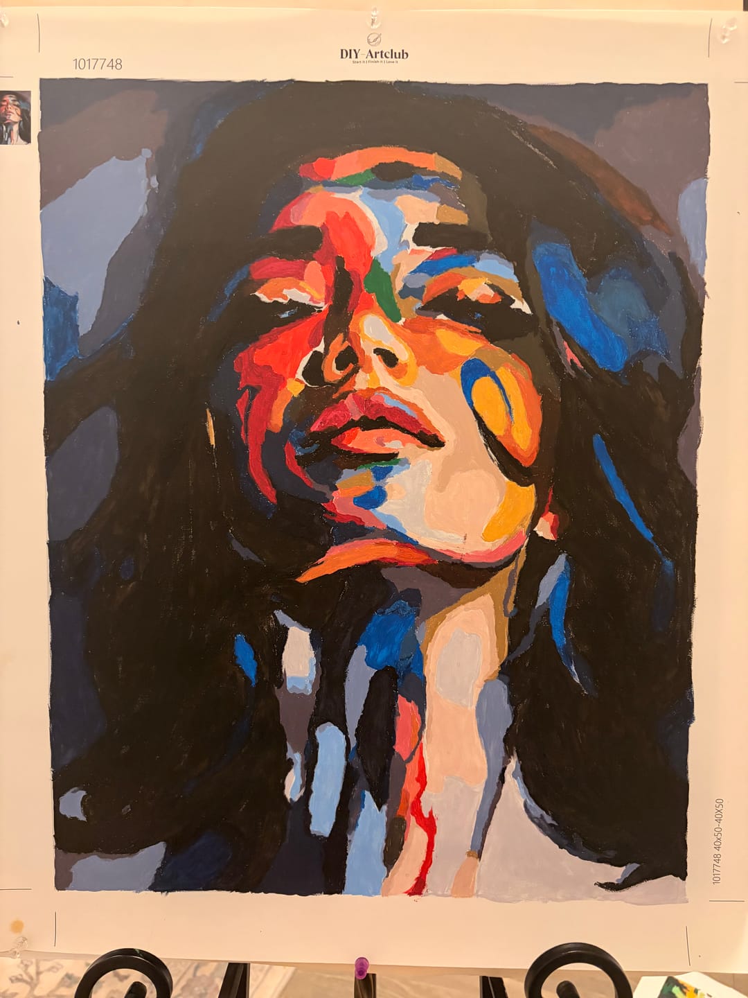 Customer photo review of Abstract Woman | Paint by Numbers