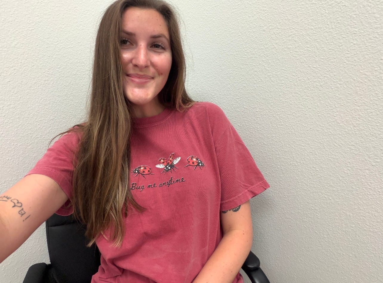 Customer photo review of Bug Me Anytime T-Shirt