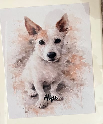 Customer photo review of Watercolour Realistic Portrait - Personalised Poster