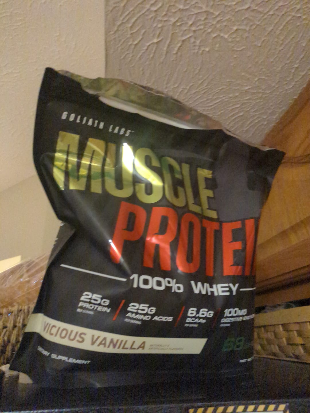 Customer photo review of 100% Whey Protein & T-Shirt