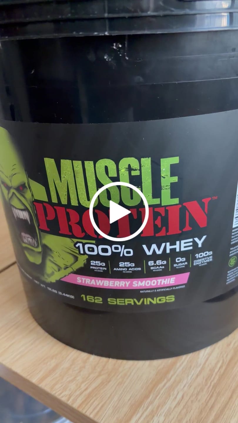Customer video review of Whey Protein Powder Bucket