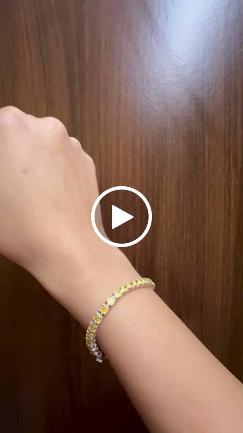 Customer video review of Round Tennis Silver Bracelet