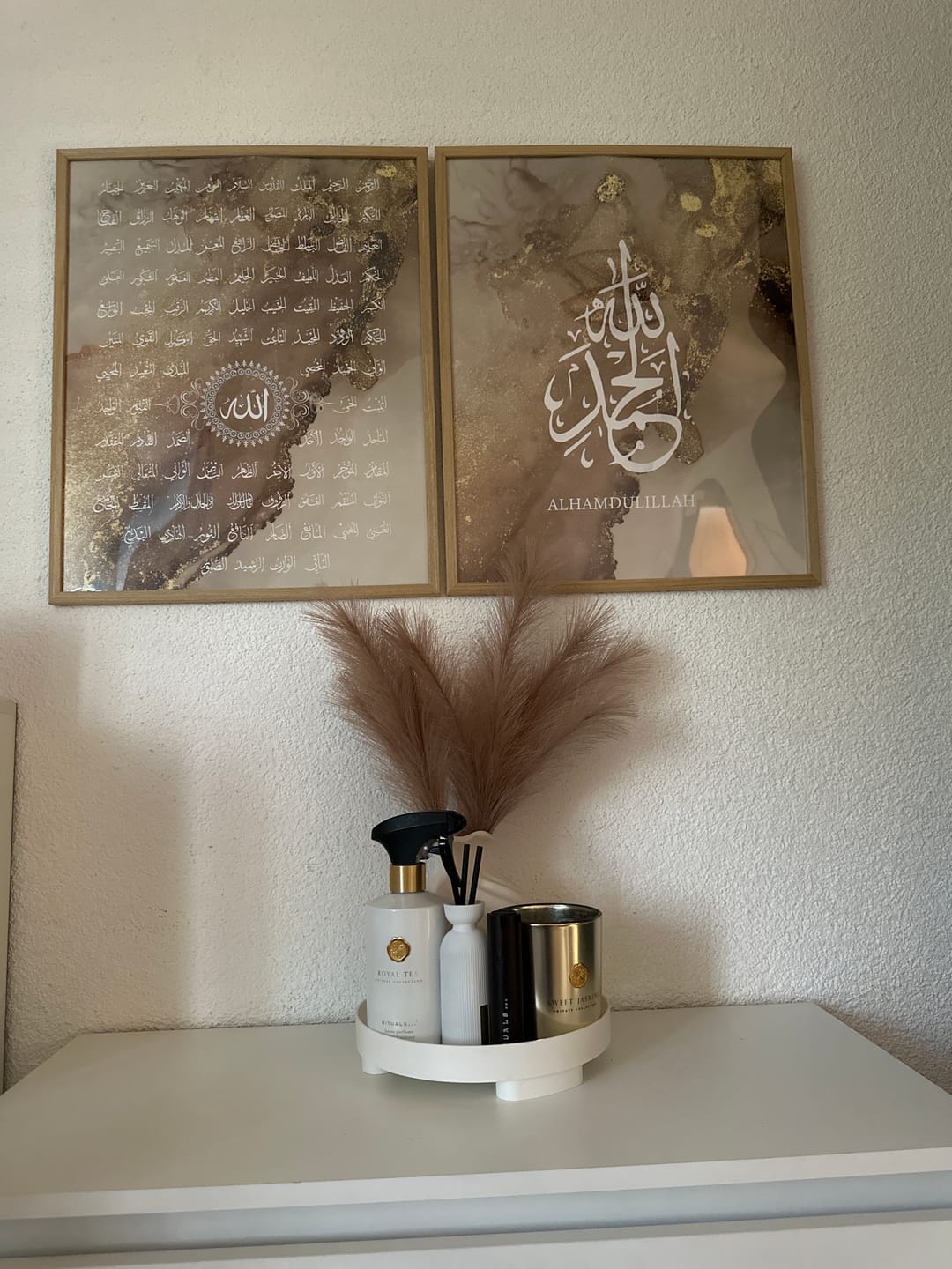 Customer photo review of Esmaul Husna (99 Namen von Allah) - Golden Marmor - Poster