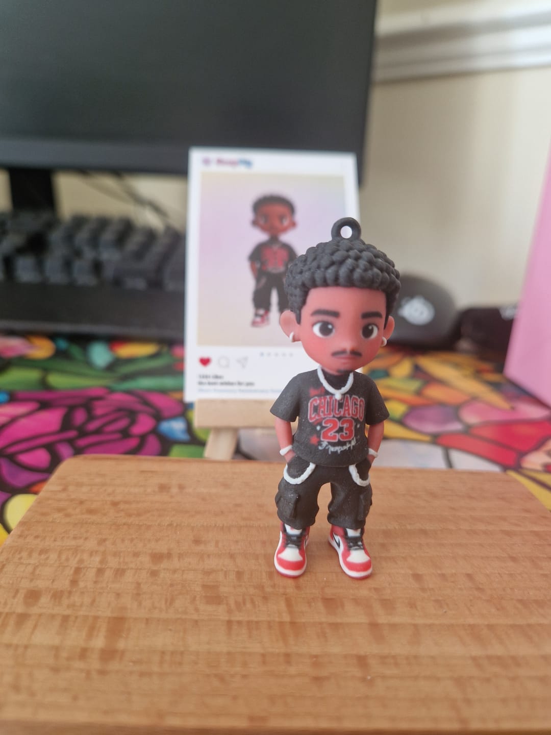 Customer photo review of Custom 3D Figure Keychain
