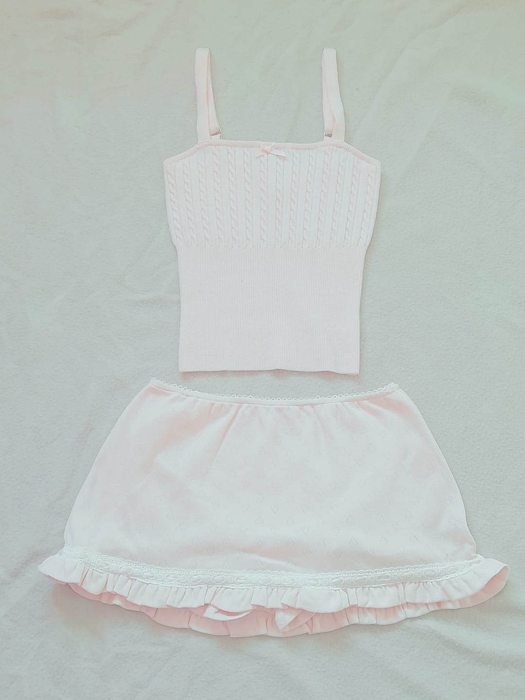 Customer photo review of Colette Cable Knit Cami Top