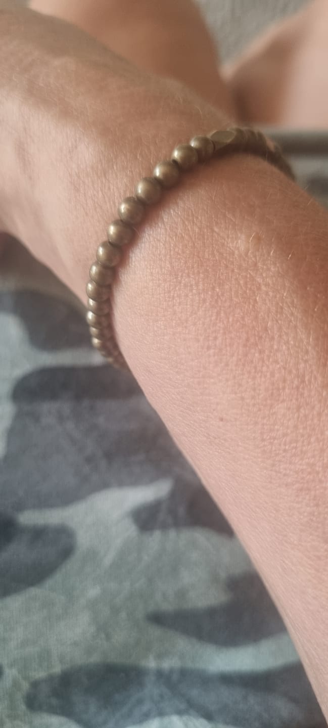 Customer photo review of Buddha Stones Reichtum Selbstpflege Kupfer Messing Perlen Design Paar Armband