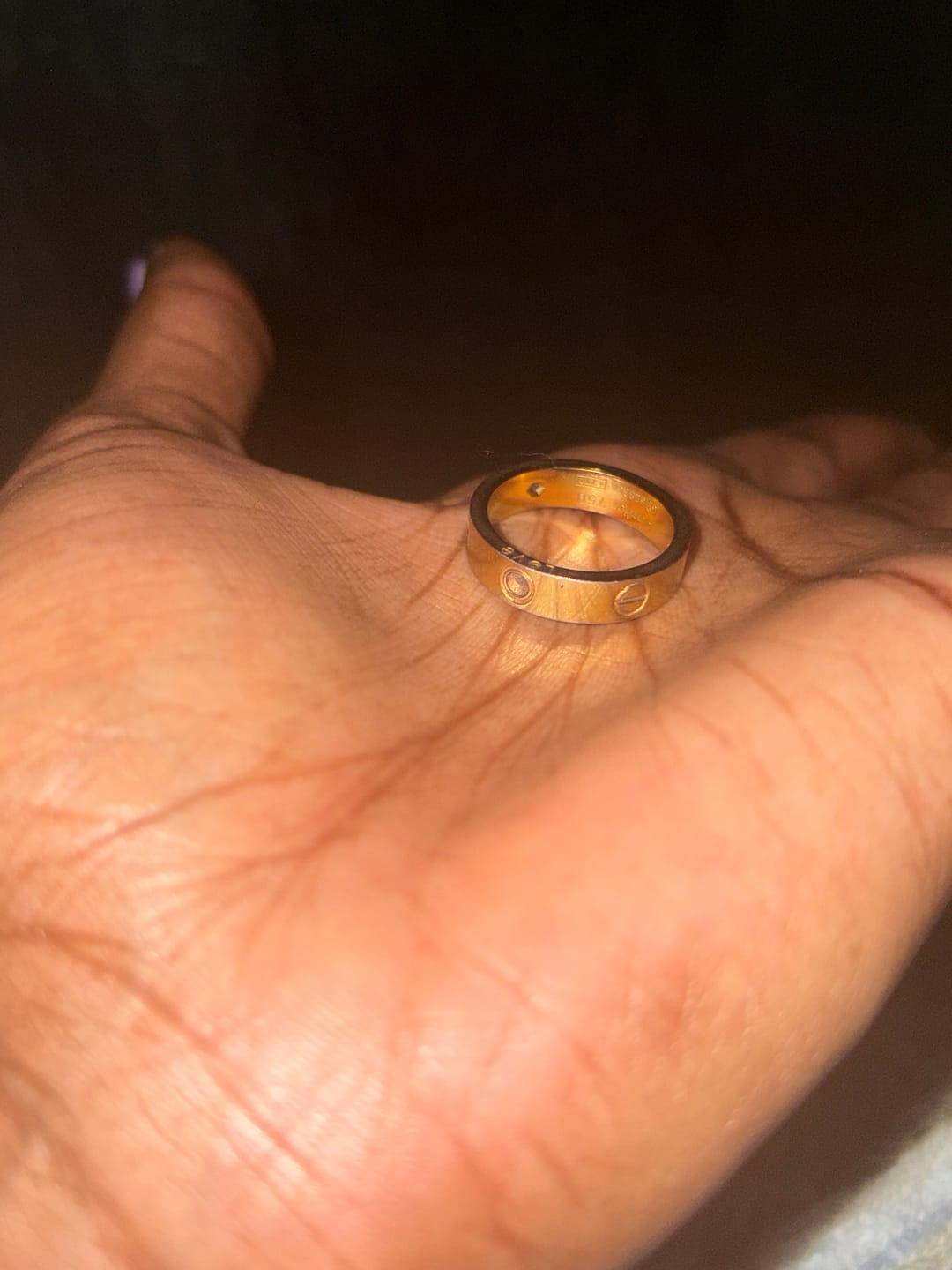 Customer photo review of Love Stud Ring
