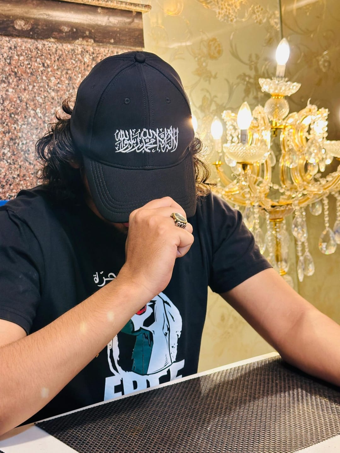 Customer photo review of Arabic Shahada Cap