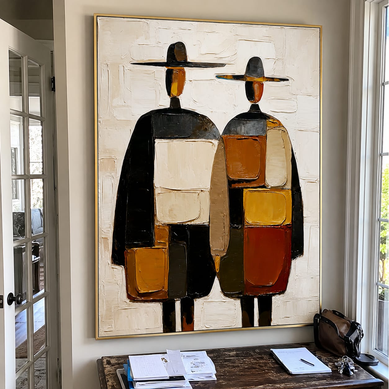 Customer photo review of Twin Nomads-Textured Figure Painting