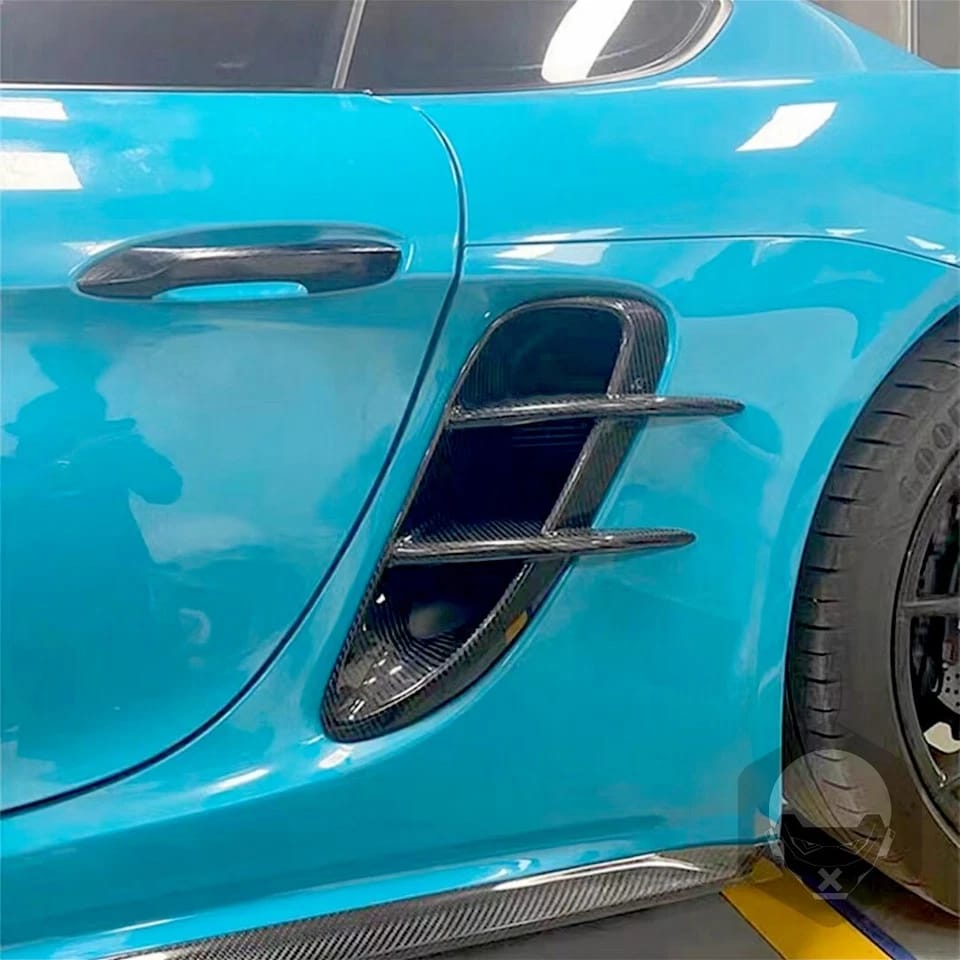 Customer photo review of Porsche TAKD Pre-Preg Carbon Fiber Side Vents for 718 Cayman & Boxter