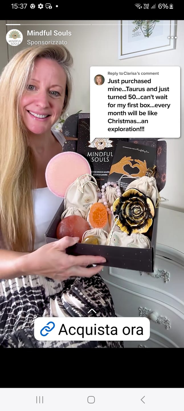 Customer photo review of Crystal Subscription Box