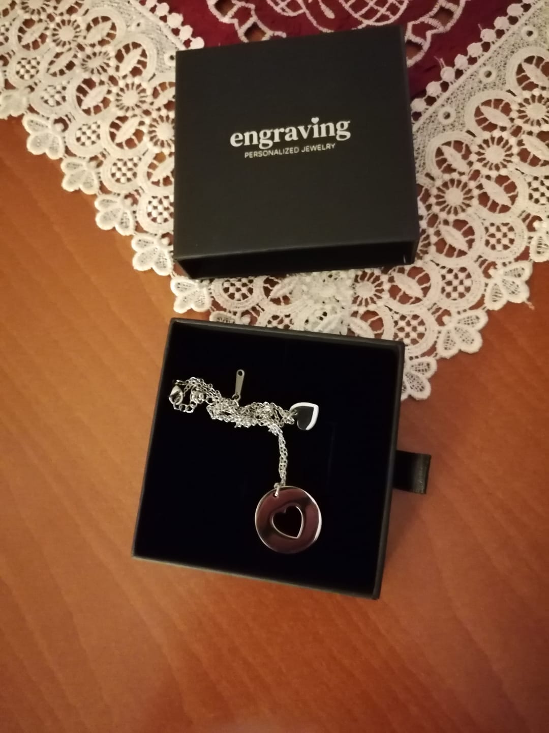 Customer photo review of Necklace: Cut-Out Heart