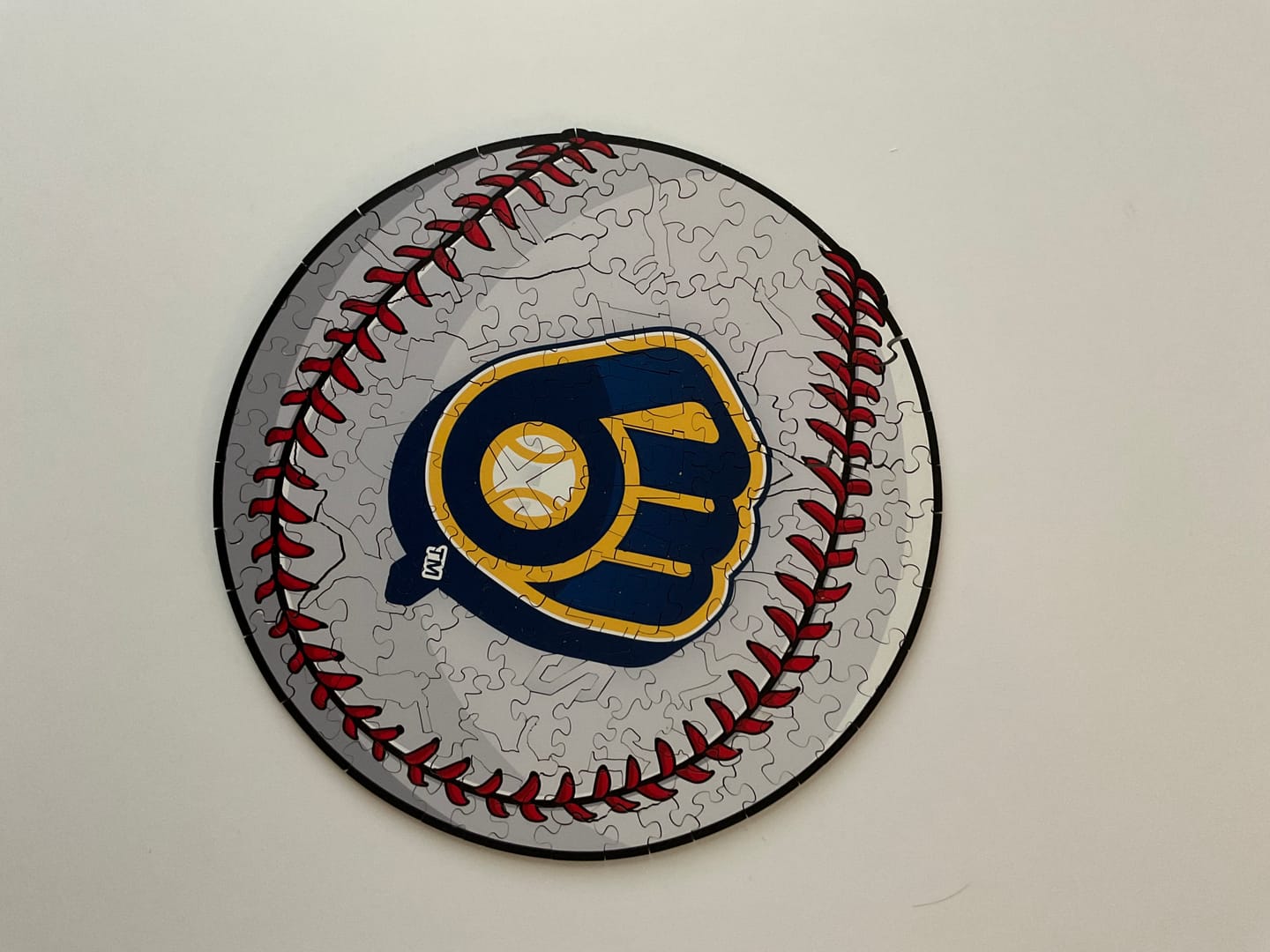 Customer photo review of Milwaukee Brewers™ Baseball Wooden Puzzle