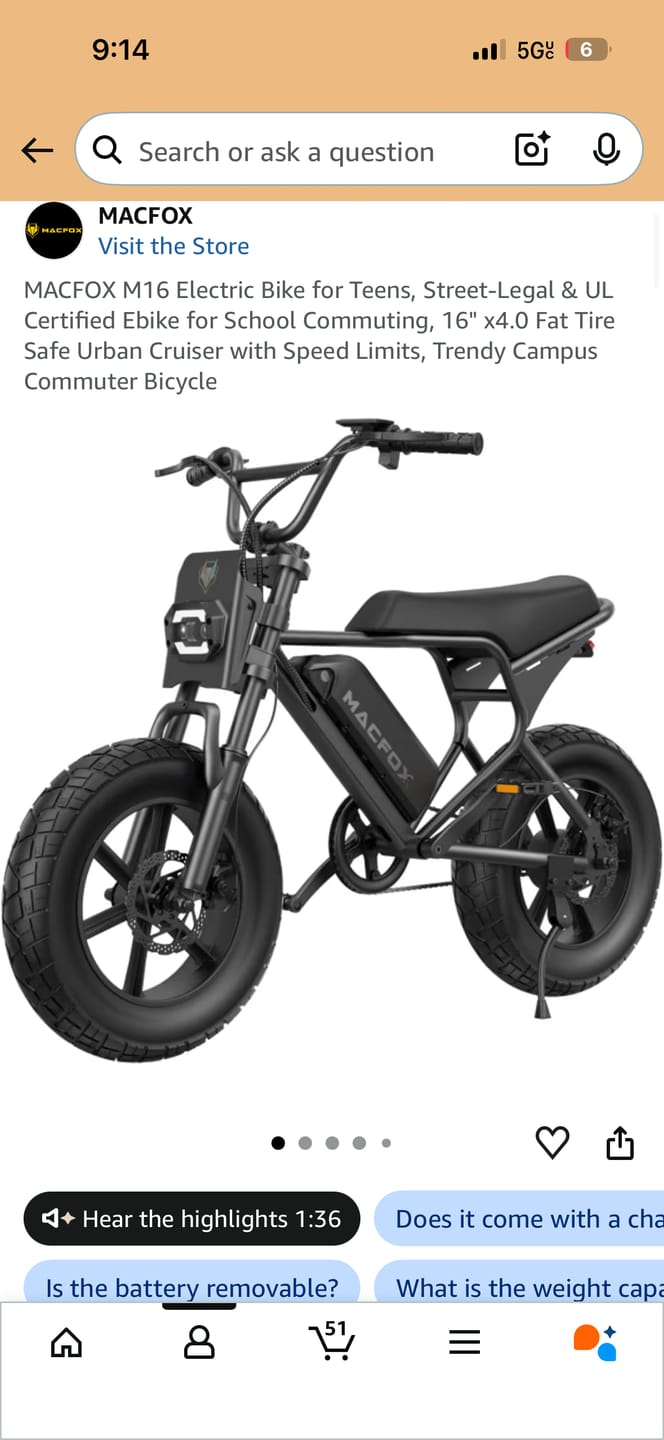 Customer photo review of Macfox E-bike M16