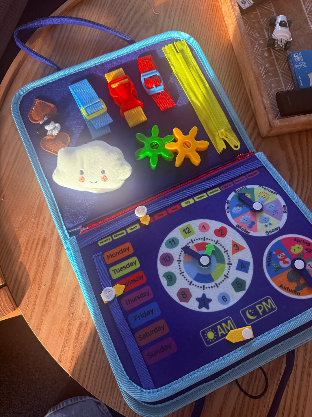 Customer photo review of Bright Haven™ Montessori Busy Board
