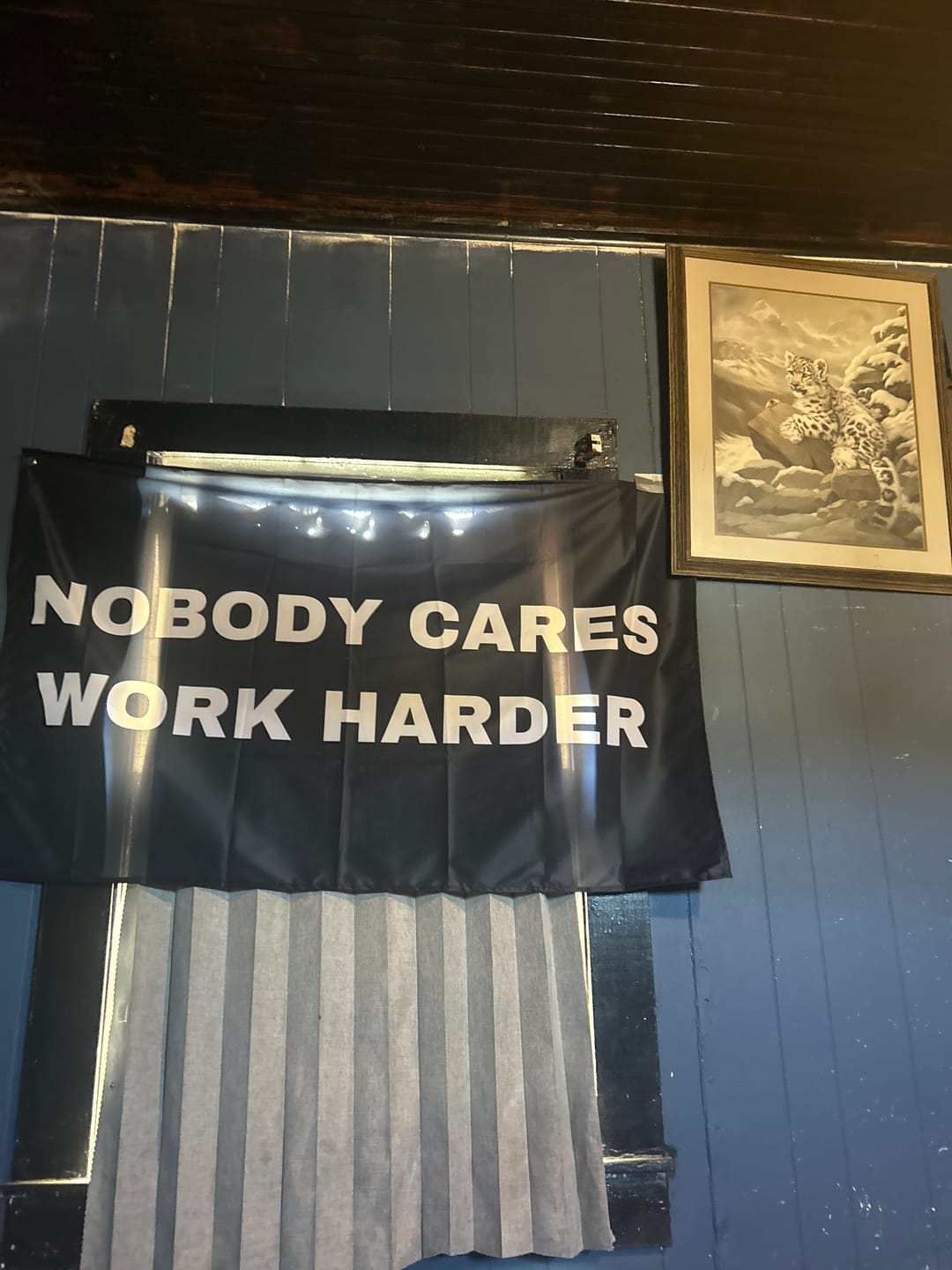 Customer photo review of Work Harder 3'x5' Flag