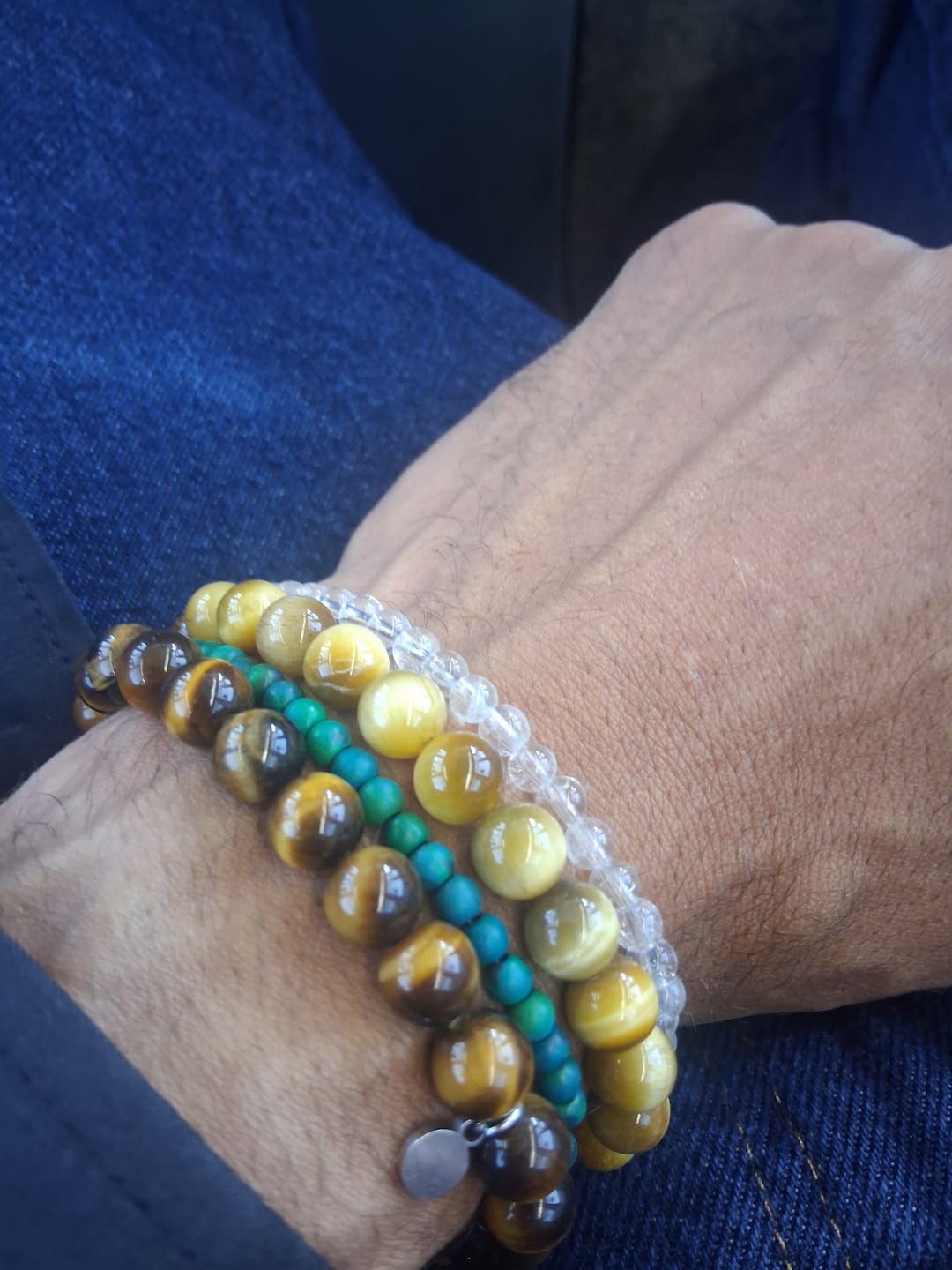 Customer photo review of Golden Tiger Eye Bracelet