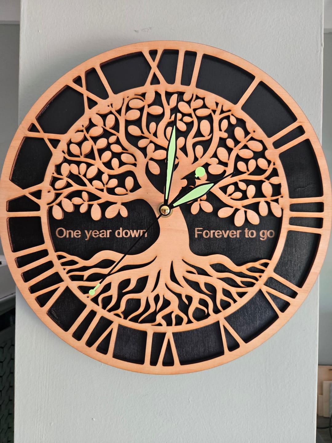 Customer photo review of 10 Wall Clock Round Numbers Home Decor Laser Cut SVG