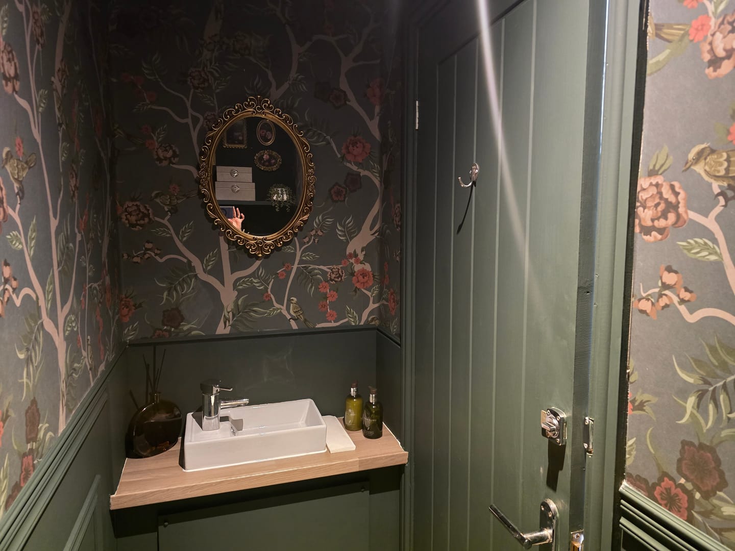 Customer photo review of Ava - Chinoiserie Peonies Trees & Birds Wallpaper