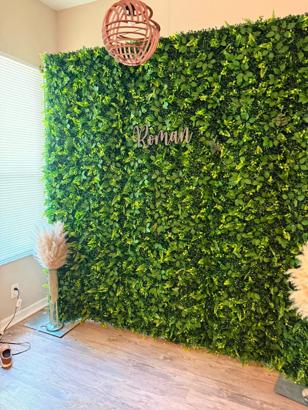 Customer photo review of 8*8ft Artificial Grass Wall Backdrop ALFWL151-Perfect for Weddings, Parties & Event Decor