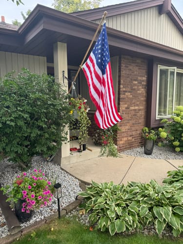 Customer photo review of 3' x 5' American Flag Set