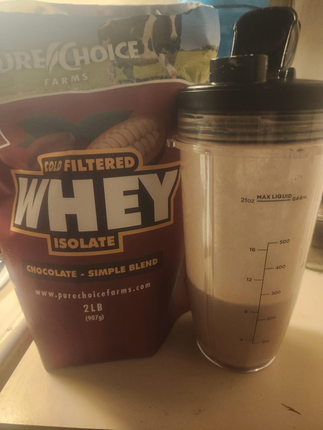Customer photo review of Whey Protein Isolate Chocolate