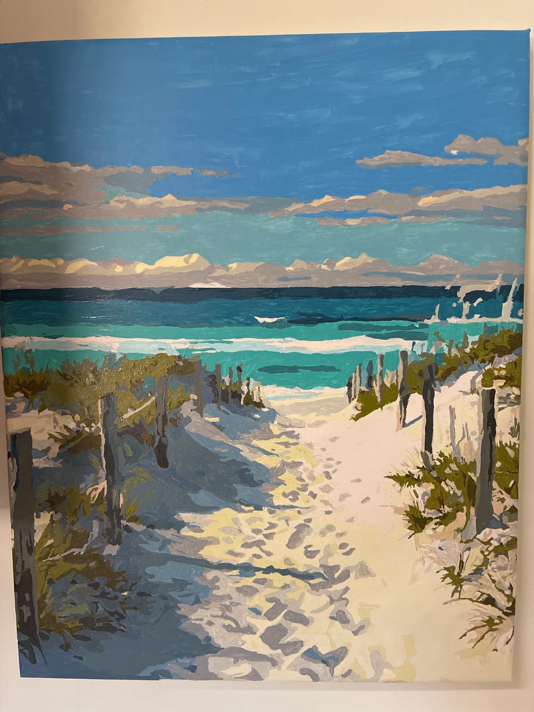 Customer photo review of Beach Path | Paint by Number