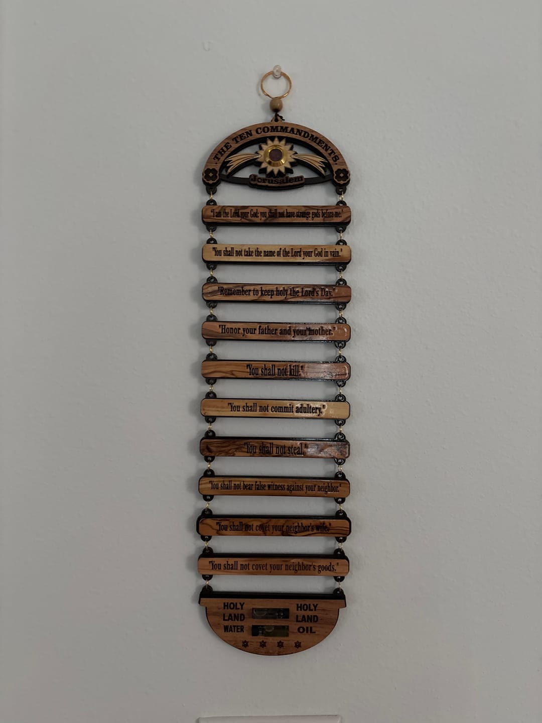 Customer photo review of Ten Commandments Wall Hanging from the Holy Land