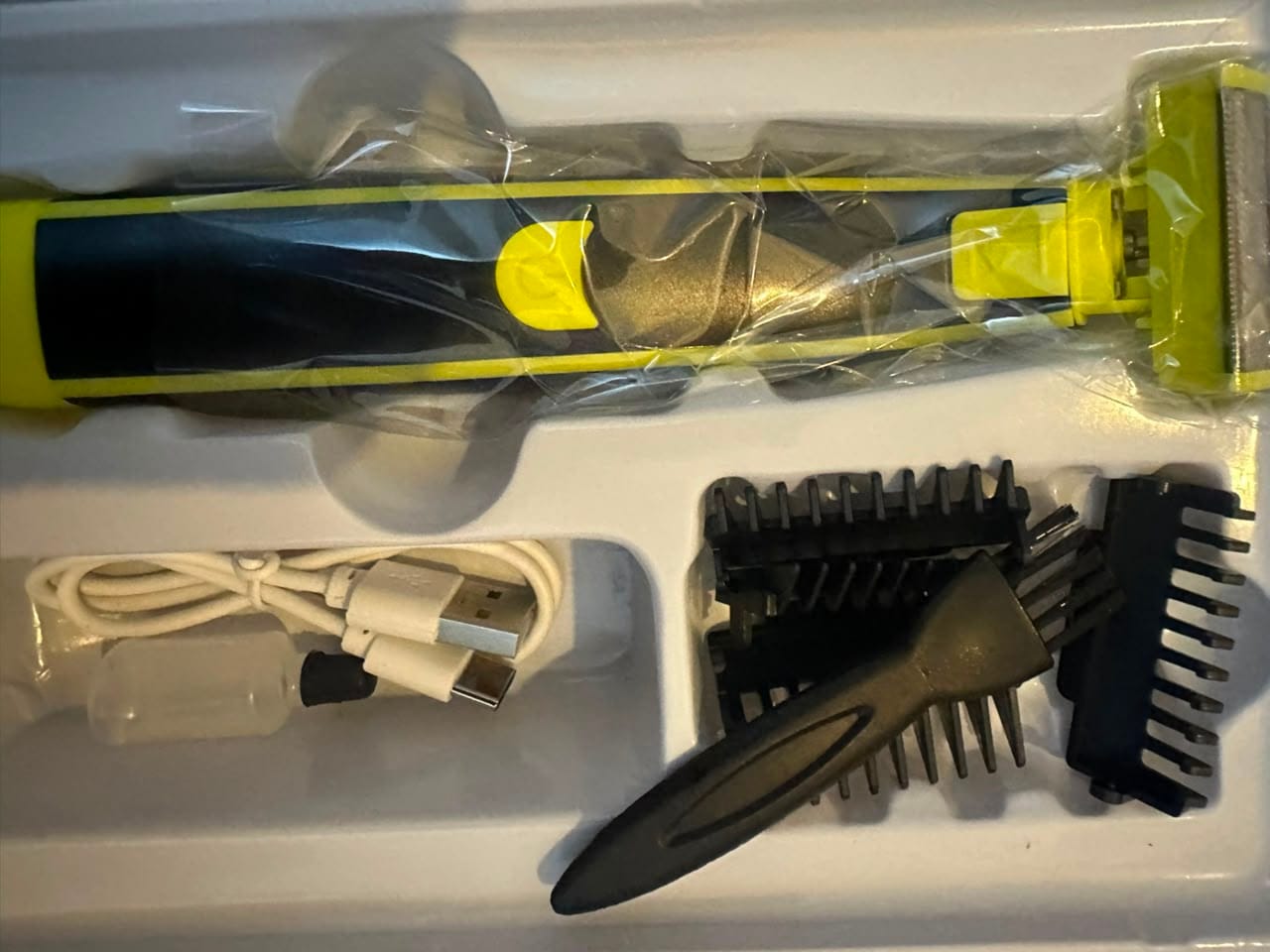 Customer photo review of Aqua Trim Pro Waterproof Body Shaver for Men