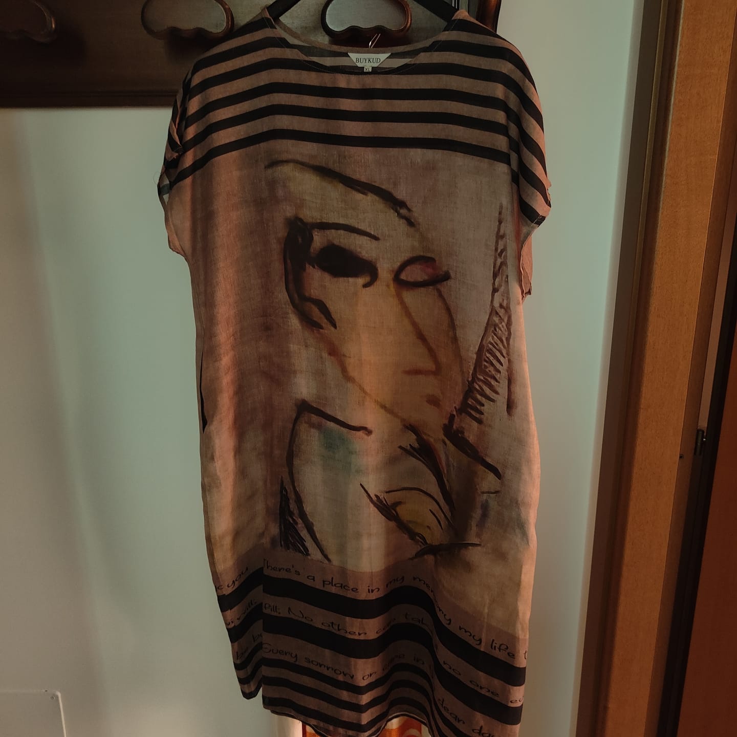 Customer photo review of Plus Size Women Summer Vintage Print Loose O-Neck Dress