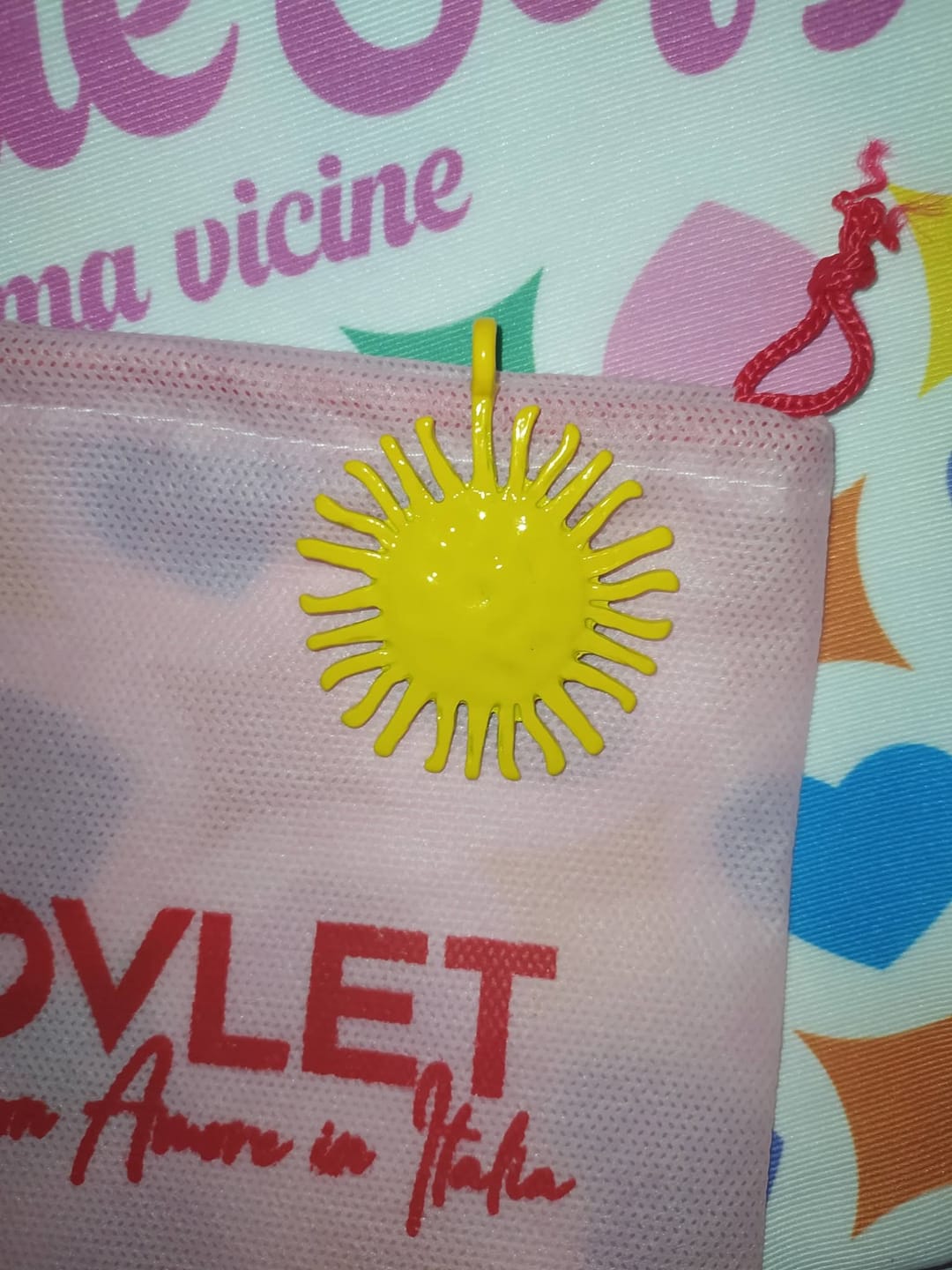 Customer photo review of CIONDOLO SOLE GIALLO