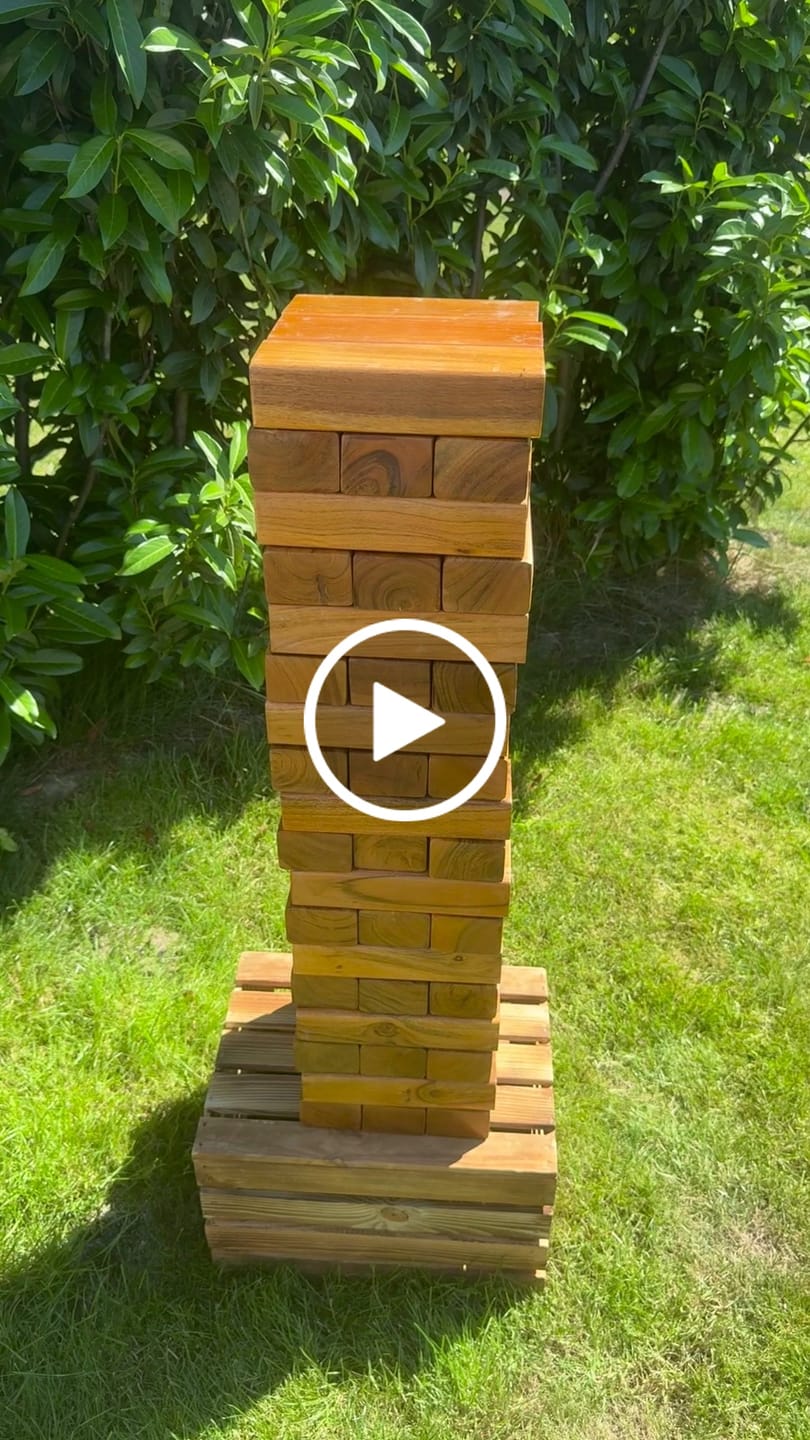 Customer video review of Einzigartig:  XL Hartholz Stapelturm Spiel – FSC Holz – 120–260 cm mit Canvas Tragetasche