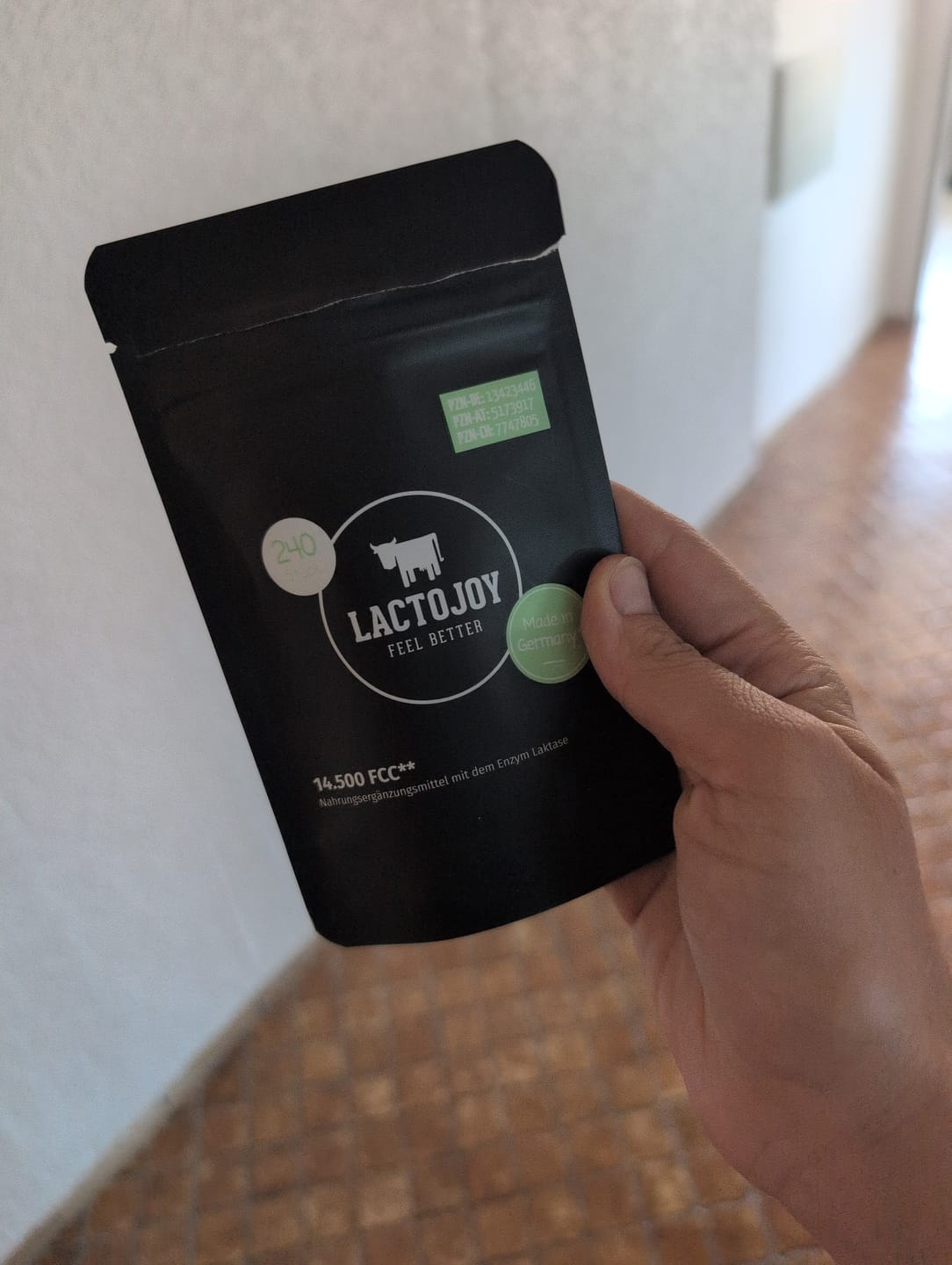 Customer photo review of LactoJoy Laktase Tabletten - 14.500 FCC - 240 Nachfüllpackung