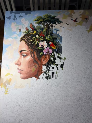 Customer photo review of Tropical Waterfall Woman Profile (80 Colors)