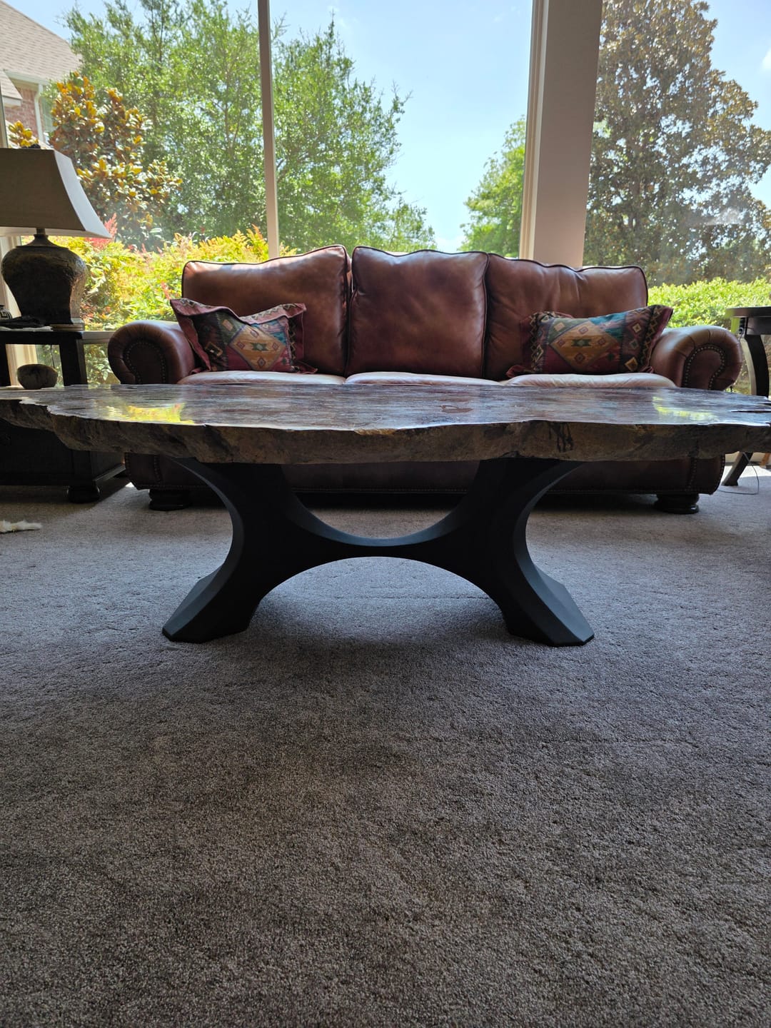 Customer photo review of Coffee Table Base 208 Haru 16" H Handmade Furniture with Contemporary Style