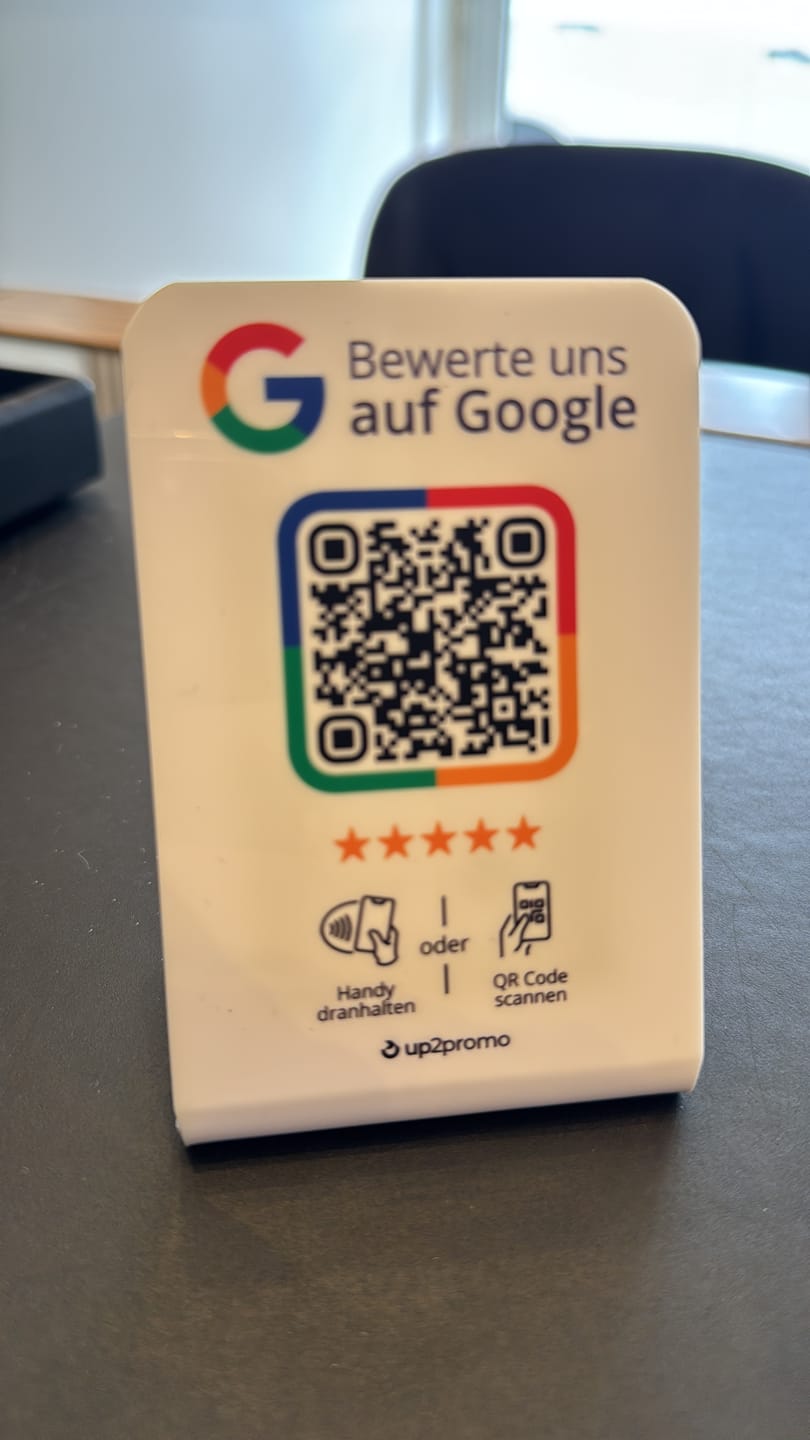 Customer photo review of Google Bewertung Aufsteller mit NFC & QR-Code